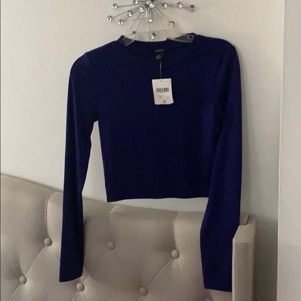 Forever 21 dark purple crop top